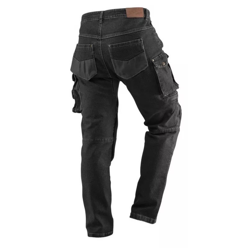 NEO TOOLS DENIM παντελόνι εργασίας, μαύρο, μέγεθος L
