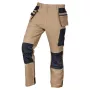 NEO TOOLS Mix&Match παντελόνι εργασίας 4-way stretch με τσέπες για εργαλεία και ενίσχυση Cordura, μπεζ-μαύρο, μέγεθος M