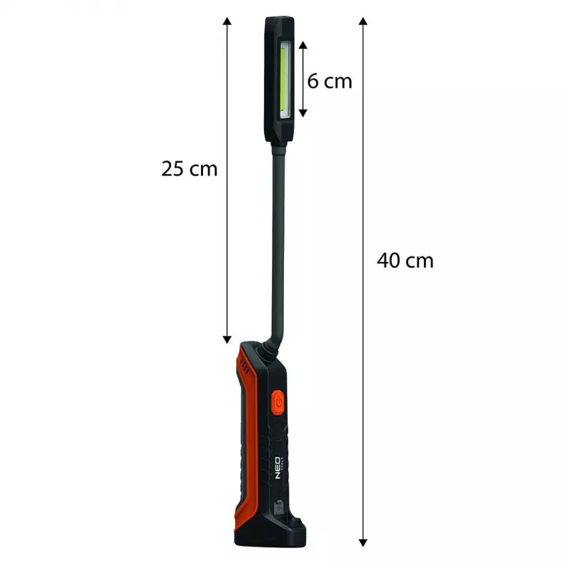 NEO TOOLS Επαναφορτιζόμενος φακός επιθεώρησης 400 lm COB + φακός 99-102