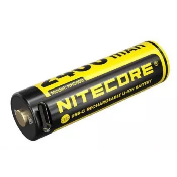 NITECORE NH2400 επαναφορτιζόμενη μπαταρία Li-ion AA συσκευασία 2 τεμ. | 1,5 V σταθερή τάση εξόδου, φόρτιση USB-C, 2400 mWh