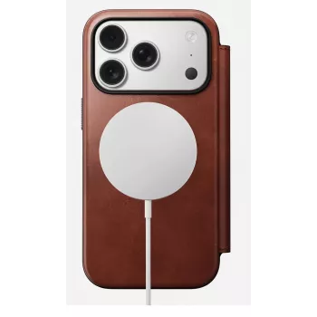 NOMAD Δερμάτινη θήκη για iPhone 17 Pro με MagSafe και πορτοφόλι