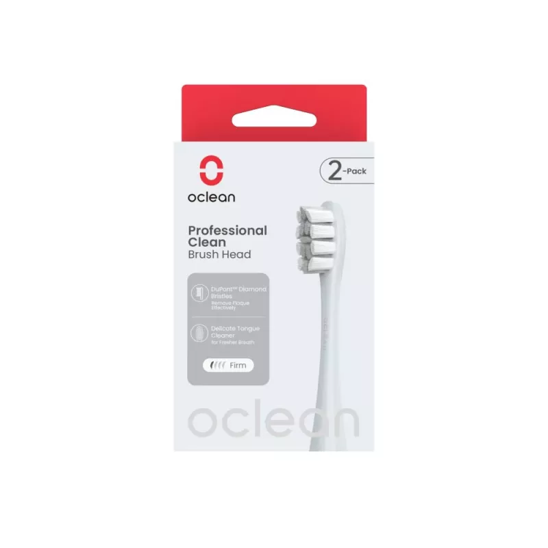 OCLEAN Professional Clean Κεφαλή Βούρτσας P1C9 Silver 2 τεμ.