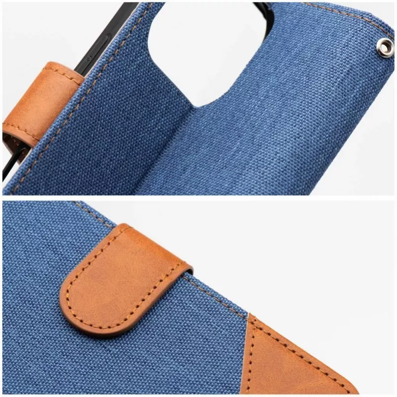OEM Θήκη Flip για iPhone 16 Pro Max Jeans Book Μπλε