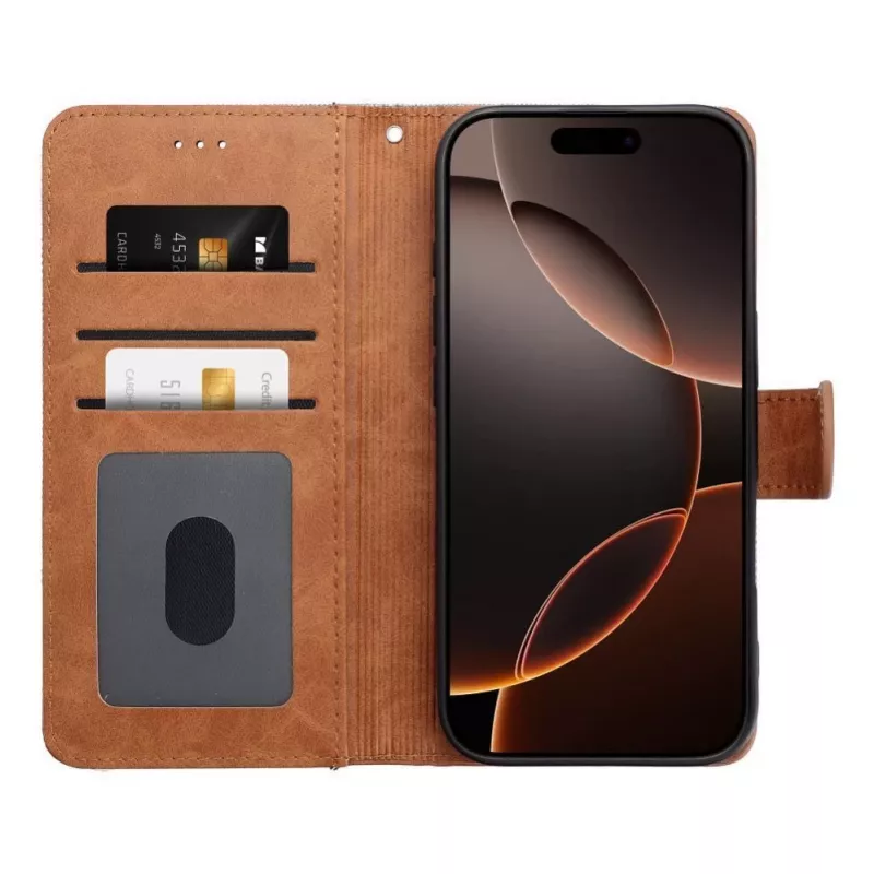 OEM Θήκη Flip για iPhone 16 Pro Max Jeans Book Μπλε