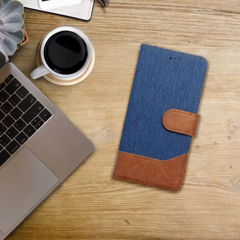 OEM Θήκη Flip για iPhone 16 Pro Max Jeans Book Μπλε