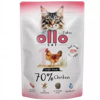 Ollo Υγρή τροφή για γάτες φακελάκι κοτόπουλο 85g