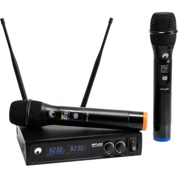 OMNITRONIC UHF E-FLEX 2 Dual-Channel Ασύρματο Σύστημα Μικροφώνου, 823-832/863-865 MHz 13063370