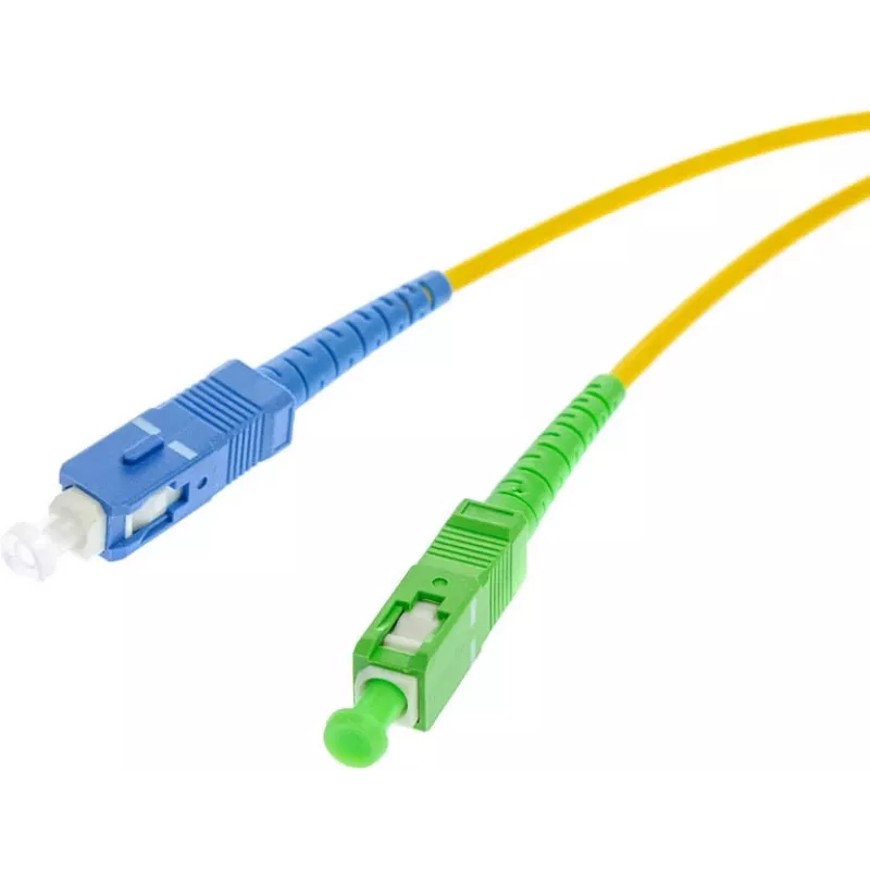 OPTIX Μονότροπο Καλώδιο Patch Οπτικής Ίνας SC/UPC σε SC/APC Simplex 1m LSZH Κίτρινο