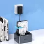 ORICO 6626C3-C-V1 Σταθμός Σύνδεσης 2 Θέσεων με Λειτουργία Offline Κλωνοποίησης για 2,5 ίντσες/3,5 ίντσες SATA HDD/SSD - Γκρι