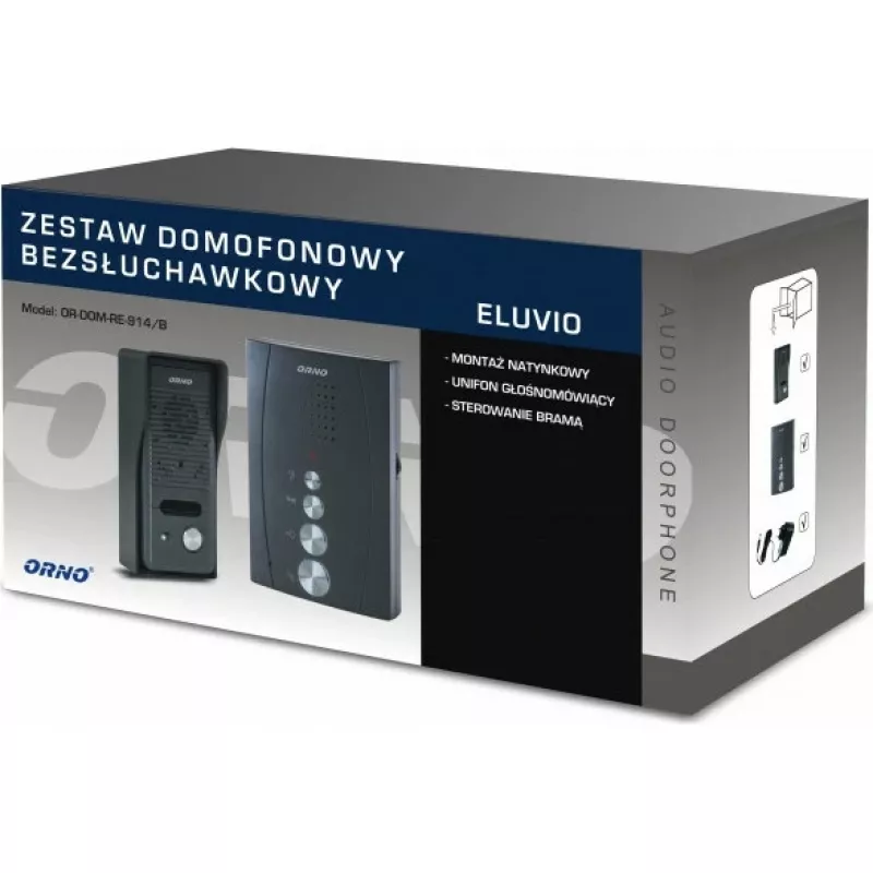 ORNO OR-DOM-RE-914/B ηχητικό θυροτηλέφωνο μαύρο