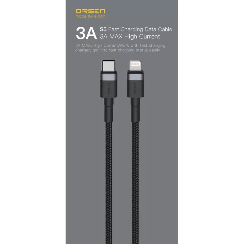 ORSEN S51 Type C σε Lightning 3A 1m Κόκκινο