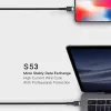 Καλώδιο ORSEN S53 USB-C σε USB-C 3A 1m Μαύρο