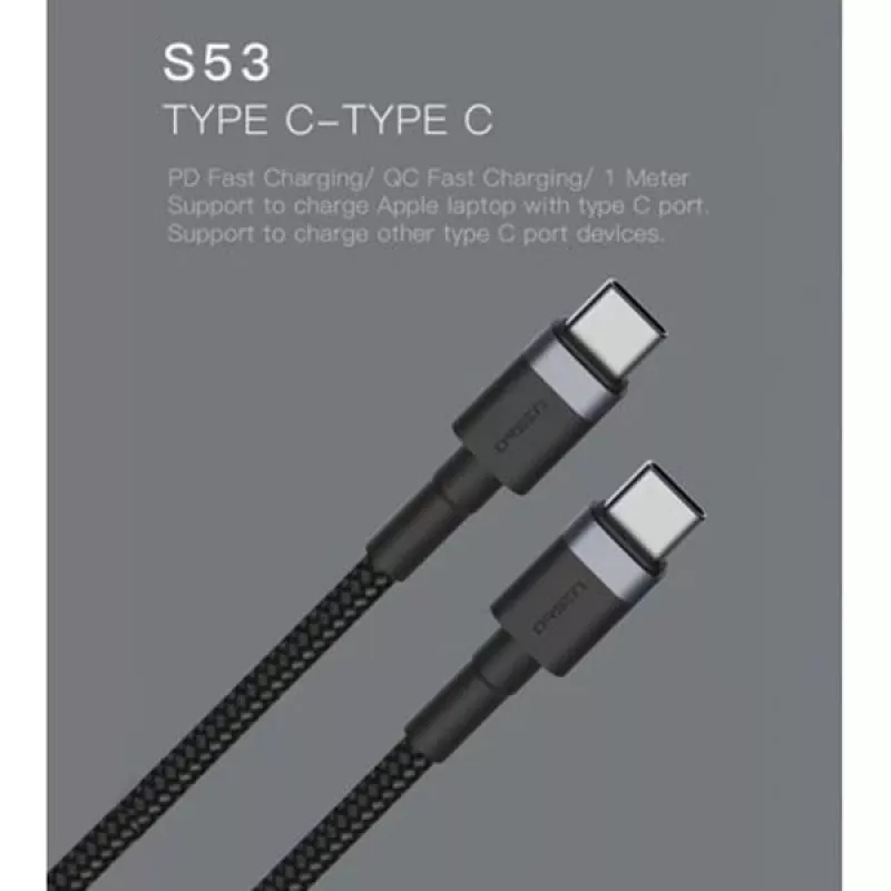 ORSEN S53 Καλώδιο USB-C σε USB-C 3A 1m Μπλε