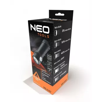 OSRAM P9 LED επαναφορτιζόμενος φακός USB 3300 lm μαύρος