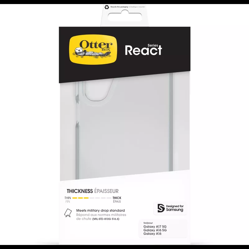OtterBox React Series Clear Προστατευτική Θήκη για Samsung Galaxy A16, A16 5G, A17, A17 5G