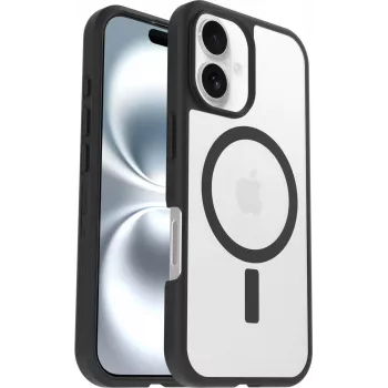 OtterBox React Series Θήκη MagSafe για iPhone 16 - Black Crystal (Διαφανές/Μαύρο)