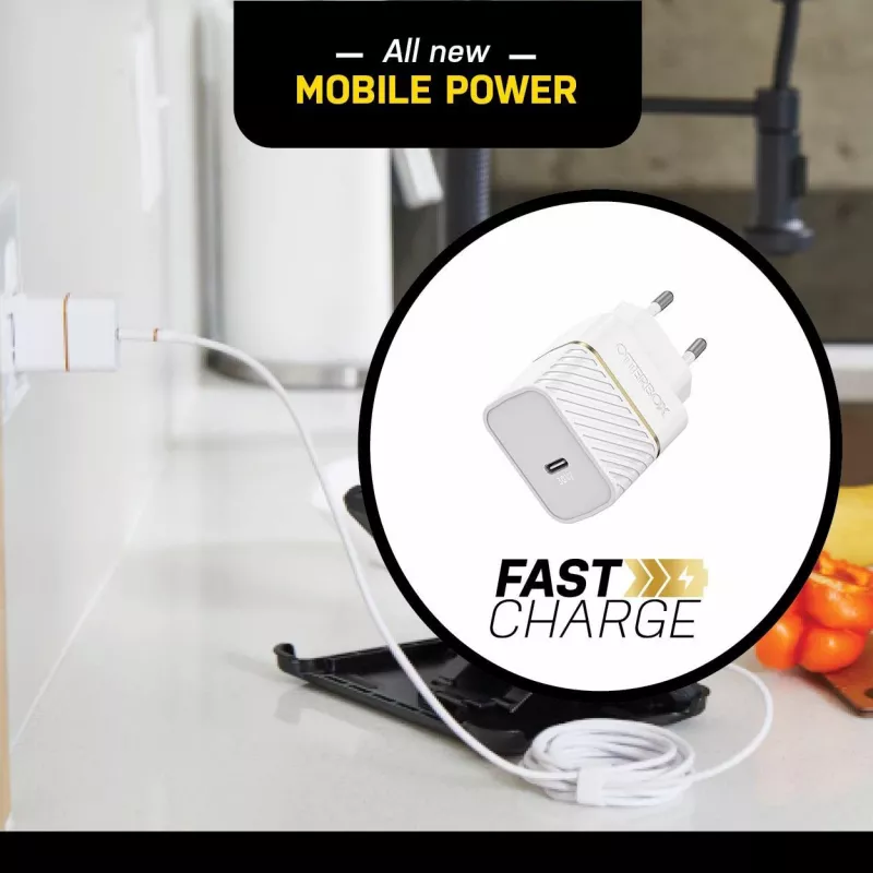 OtterBox Φορτιστής Τοίχου 30W USB-C PD 3.0 Cloud Dust White