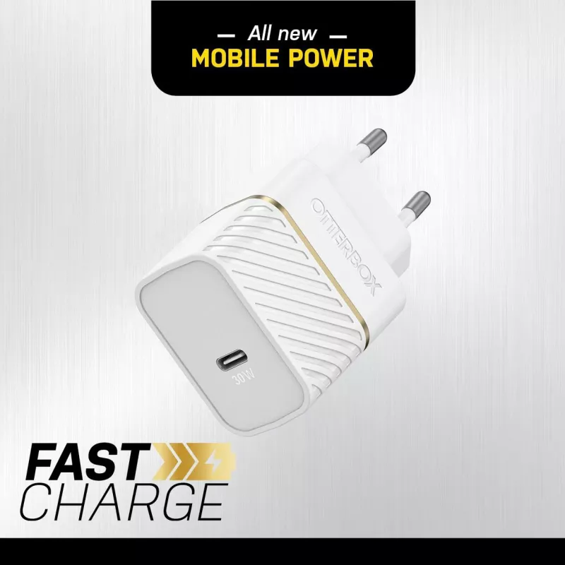 OtterBox Φορτιστής Τοίχου 30W USB-C PD 3.0 Cloud Dust White