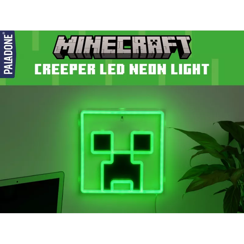 Paladone Minecraft Creeper LED νέον φωτιστικό τοίχου