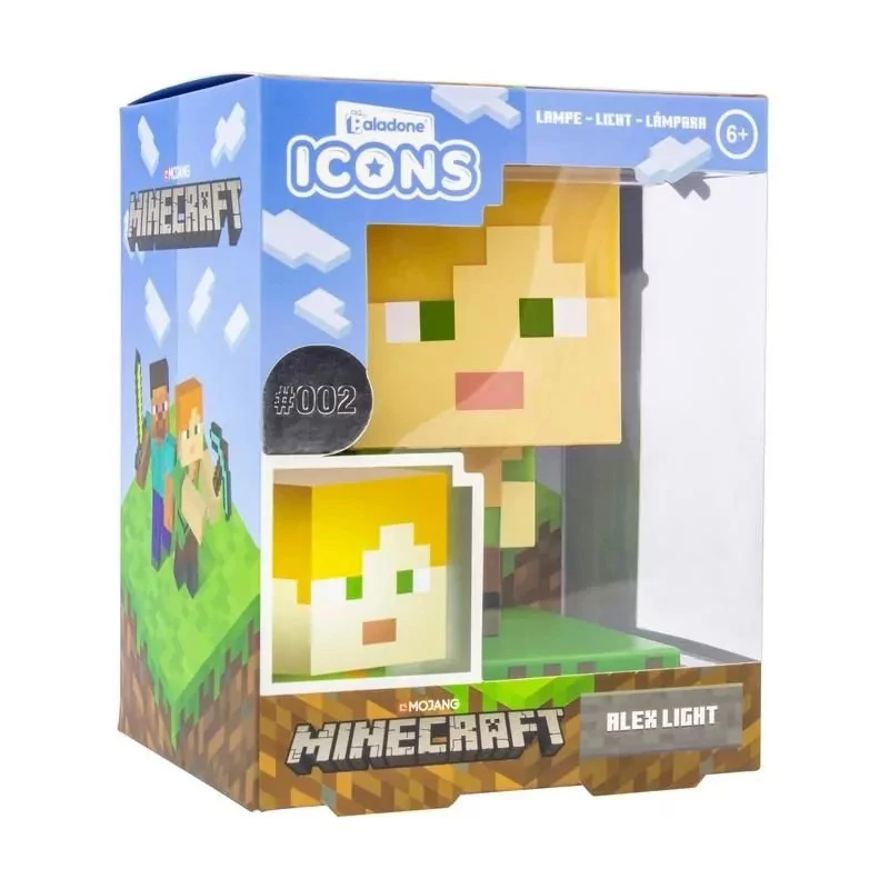 Paladone PP6591MCF Minecraft Alex Icon Light - LED Νυχτερινό Φωτάκι USB, Πολύχρωμο Εναλλασσόμενο