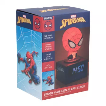 Paladone Spider-Man Icon ξυπνητήρι - ψηφιακό LED, κόκκινο/μαύρο
