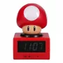 Paladone Super Mario Super Mushroom Icon Ξυπνητήρι - Ψηφιακό LCD, τροφοδοσία USB, Επίσημα ηχητικά εφέ Nintendo, Κόκκινο/Λευκό