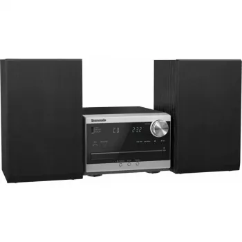 Panasonic SC-PM272EG-S μικροσύστημα Hi-Fi με CD, Bluetooth, ραδιόφωνο DAB/DAB+, USB και AUX - ασημί (20 W RMS)