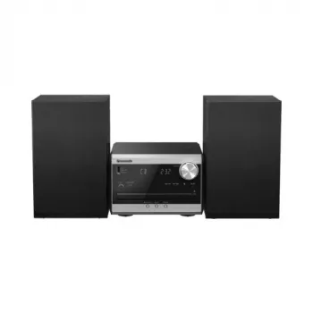 Panasonic SC-PM272EG-S μικροσύστημα Hi-Fi με CD, Bluetooth, ραδιόφωνο DAB/DAB+, USB και AUX - ασημί (20 W RMS)