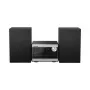 Panasonic SC-PM272EG-S μικροσύστημα Hi-Fi με CD, Bluetooth, ραδιόφωνο DAB/DAB+, USB και AUX - ασημί (20 W RMS)