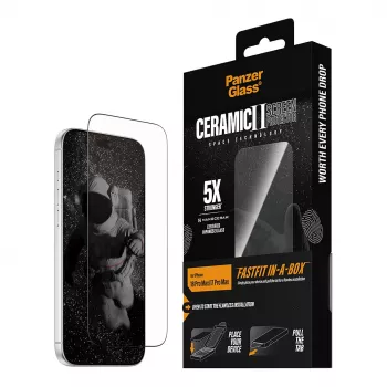 PanzerGlass Κεραμική Μεμβράνη προστασίας οθόνης iPhone 17 Pro Max με FASTFIT IN-A-BOX