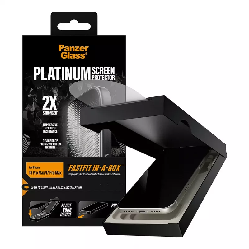 PanzerGlass Platinum Μεμβράνη προστασίας οθόνης για iPhone 17 Pro Max με FASTFIT IN-A-BOX