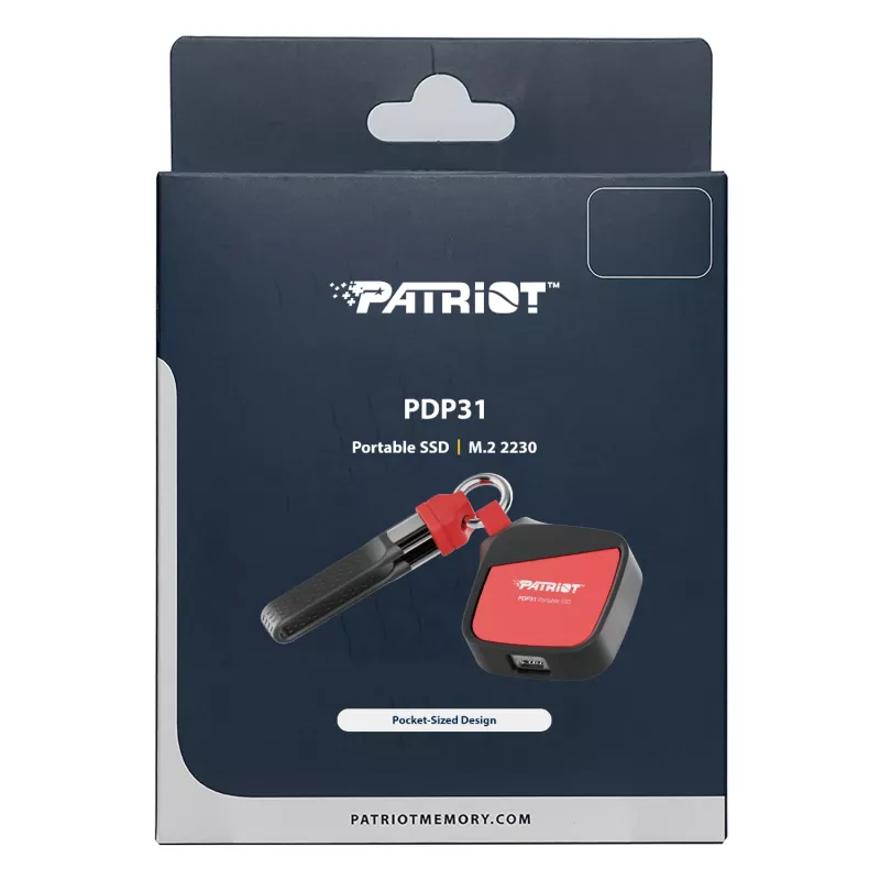 Patriot PDP31 2TB USB 3.2 Gen 2 Type-C Φορητό SSD - Μαύρο/Κόκκινο