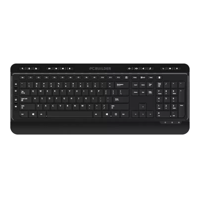 PCBuilder ALPHA Αθόρυβο Ασύρματο Σετ Πληκτρολογίου και Ποντικιού