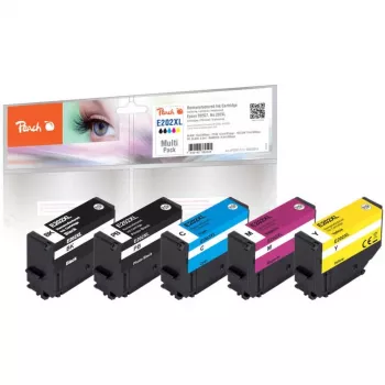 Peach PI200-773 Συμβατή συσκευασία 5 τεμ. μελανοδοχείων για Epson Expression Premium XP-6000/XP-6005/XP-6100/XP-6105 (μαύρο, φωτογραφικό μαύρο, cyan, magenta, κίτρινο) - Υψηλή απόδοση, αντικαθιστά Epson 202XL