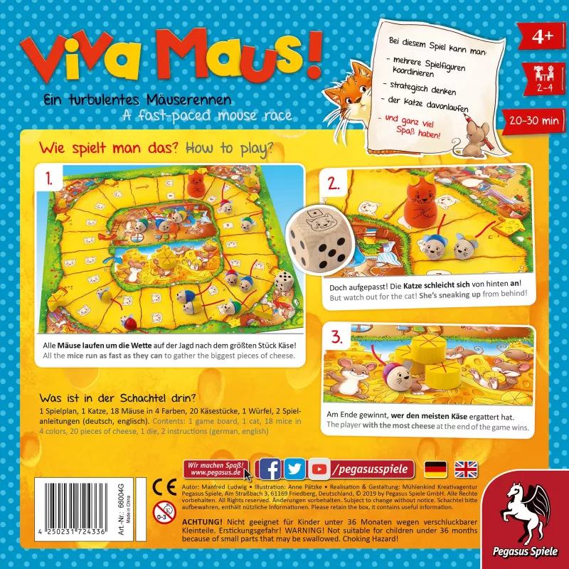 Παιχνίδι με κάρτες Pegasus Spiele Viva Maus!