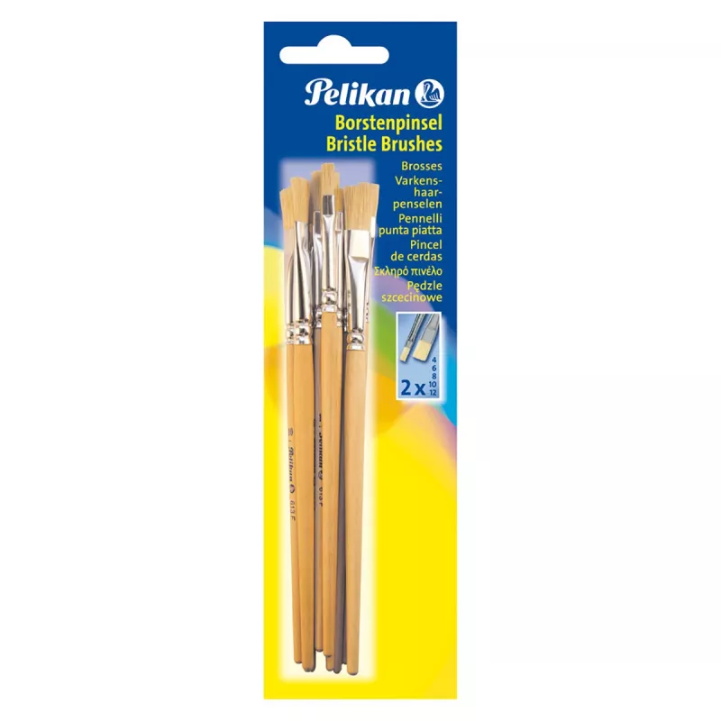 Pelikan 720409 Επίπεδο πινέλο μέγεθος 9, ασημί, 10 τεμ.