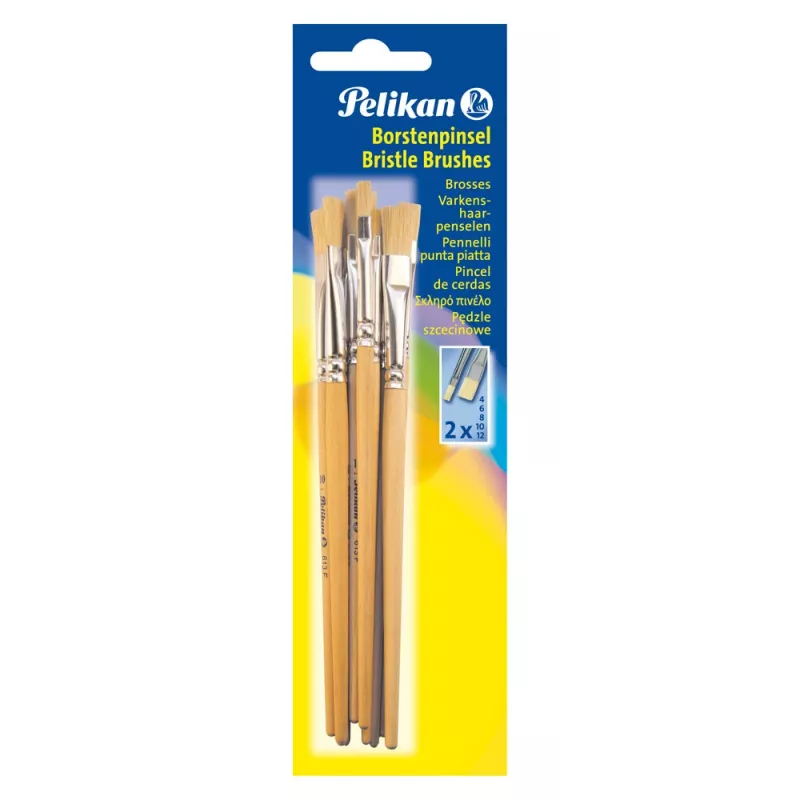 Pelikan 720409 Επίπεδο πινέλο μέγεθος 9, ασημί, 10 τεμ.