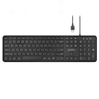Perixx PERIBOARD-210 Ενσύρματο υπέρλεπτο πληκτρολόγιο ψαλιδισμού, US-Layout, Μαύρο