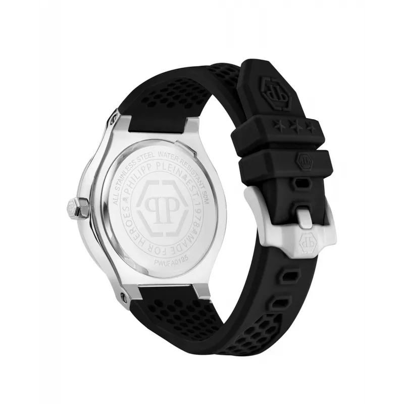 Philipp Plein ανδρικό αυτόματο ρολόι skeleton PWUFA0125 44mm μαύρο σιλικόνη