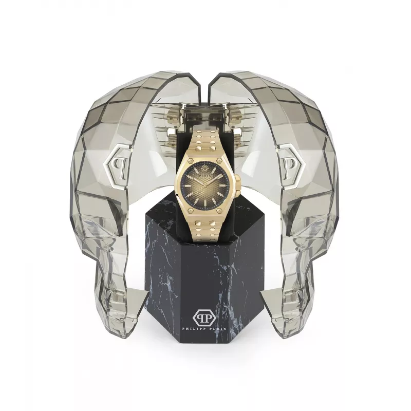 Philipp Plein ανδρικό ρολόι PWPMA0324 43mm μαύρο skeleton καντράν λουράκι σιλικόνης