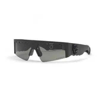 PHILIPP PLEIN SPORT SSP006V710U28 ανδρικό ορθογώνια γυαλιά ηλίου - μαύρος σκελετός, φακοί smoke - 71/12/130 mm