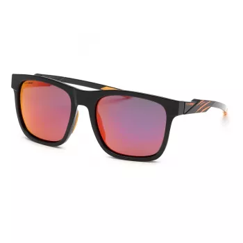 Philipp Plein Sport SSP010-56Z42P Ανδρικά Ορθογώνια Γυαλιά Ηλίου - Μαύρος Σκελετός Γκρι Πολωμένοι Φακοί 56/19/135 mm