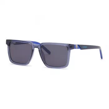Philipp Plein Sport SSP034-5604AL ανδρικό ορθογώνιο γυαλί ηλίου - μαύρος σκελετός γκρι φακοί 56/18/145 mm