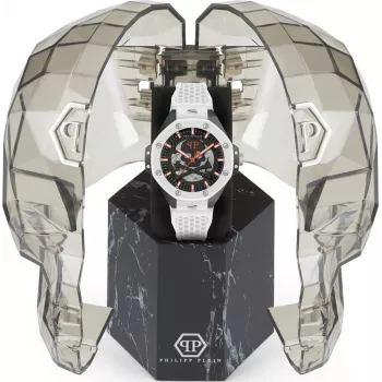 Philipp Plein The Skeleton ανδρικό αυτόματο ρολόι PWPFA0724 46mm μαύρο σιλικόνη
