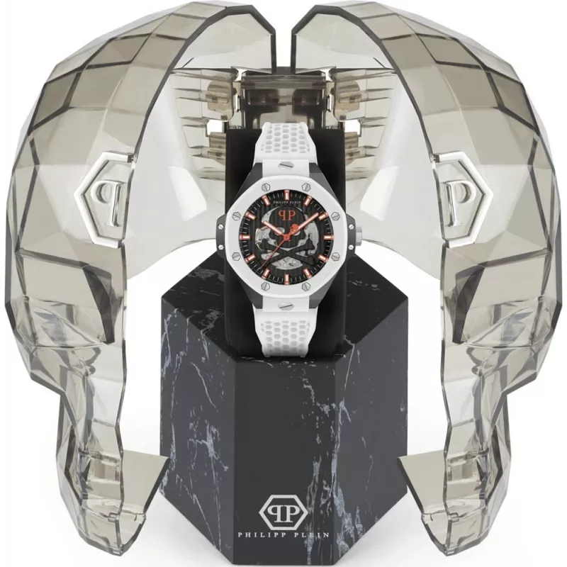 Philipp Plein The Skeleton ανδρικό αυτόματο ρολόι PWPFA0724 46mm μαύρο σιλικόνη