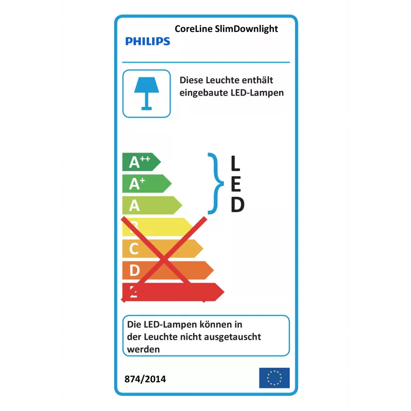 Philips CoreLine DN145B LED20S/840 LED Slim Downlight 2100lm 4000K DALI λευκό