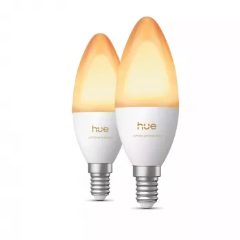 Philips Hue White Ambiance Λαμπτήρας Κεριού E14 B39 EU Συσκευασία 2 τεμ.