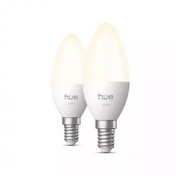 Philips Hue White Λαμπτήρας Κεριού E14 B39 EU 2 Τεμ.