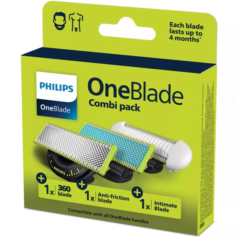 Philips OneBlade QP936/50 ανταλλακτικές λεπίδες, συσκευασία 3 τεμ.