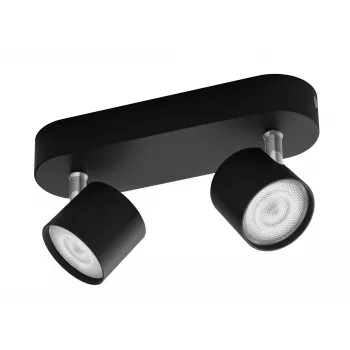 Philips Star Spot 2-Floodlight Μαύρο 1000lm LED Φωτιστικό Οροφής/Τοίχου
